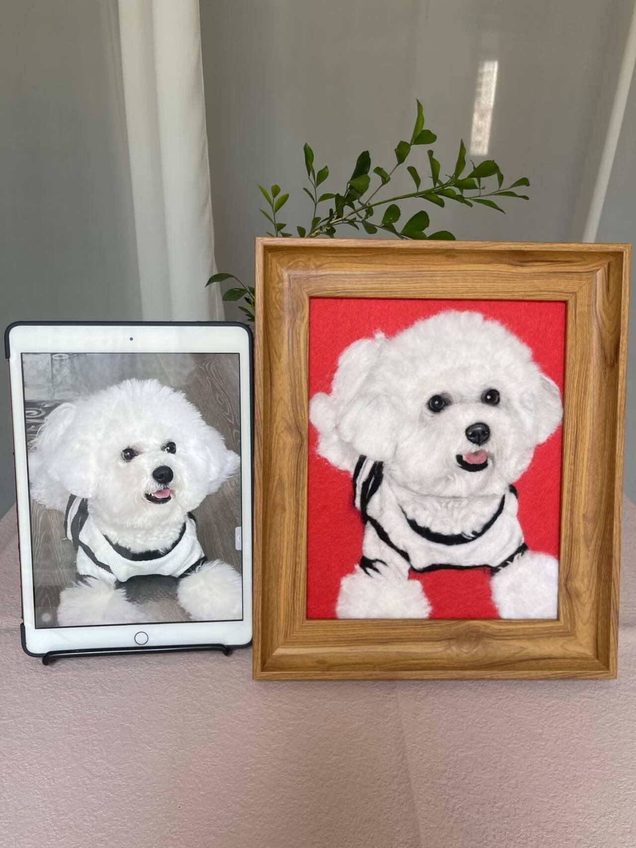 Wool-Painted Pet Portrait
