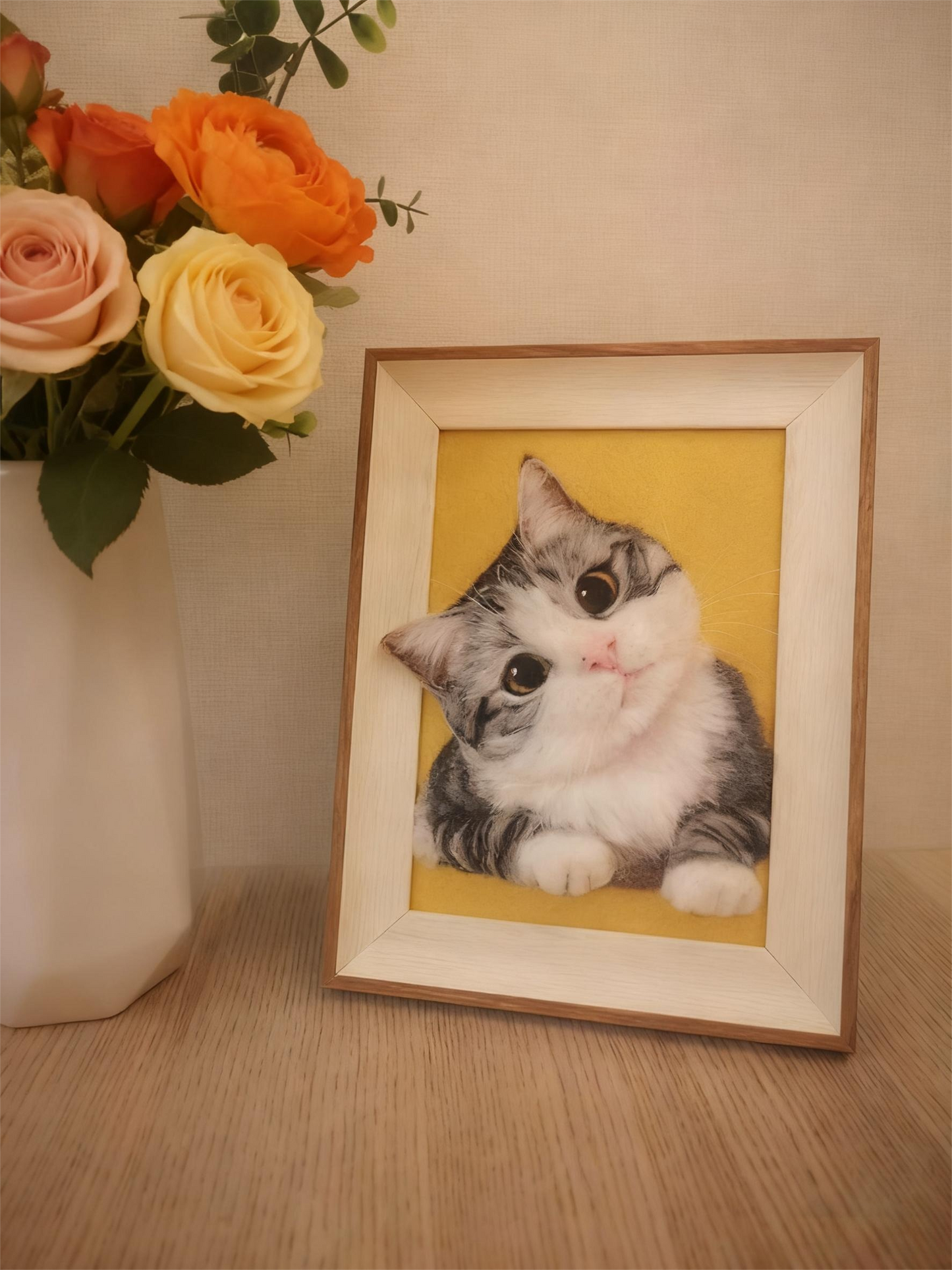 Wool-Painted Pet Portrait (Head with Body)