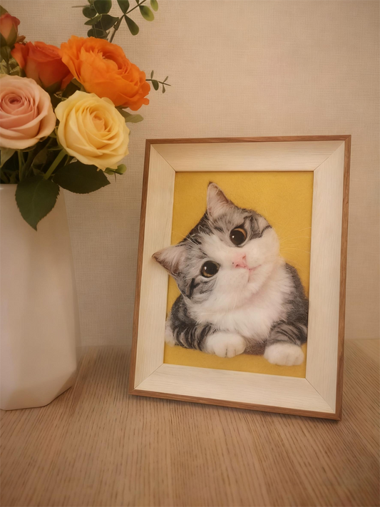 Wool-Painted Pet Portrait (Head with Body)